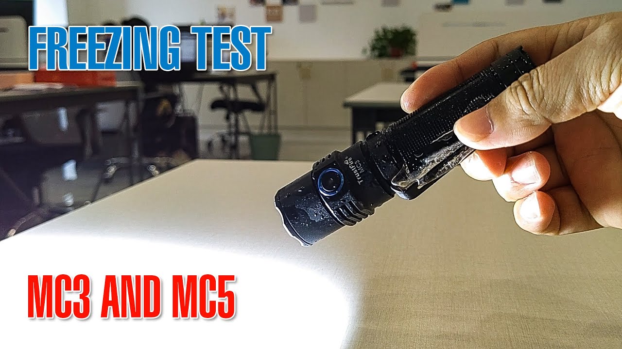 Trustfire MC3 and MC5 Magnetic Rechargeable Multifunctional Flashlight Freezing Test