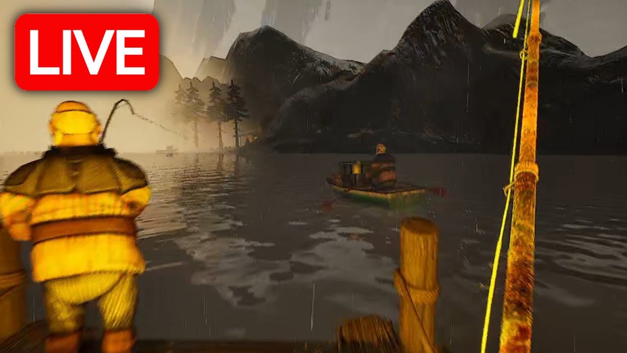 Playing a Fishing Horror Game with CJ and Psycho - Gone Fishing - LIVE 🔴