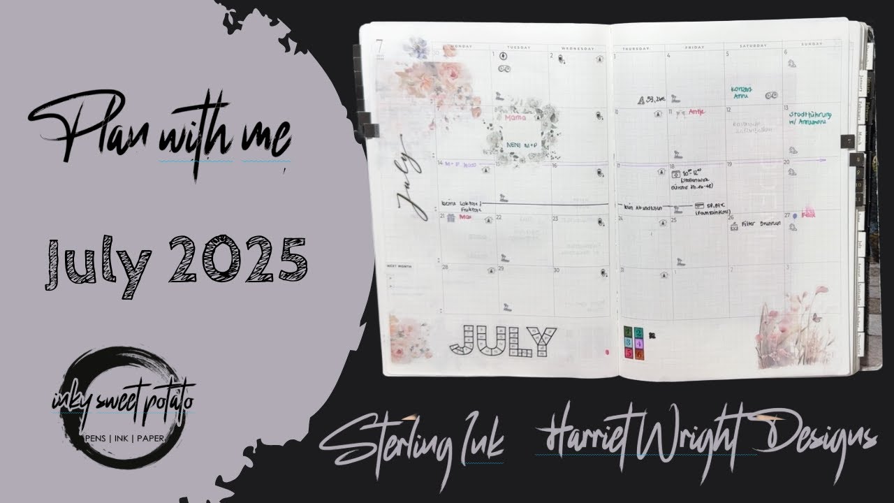 (Chatty) Plan with me 🖋️ July 2025 🖋️ Sterling Ink, Harriet Wright Designs