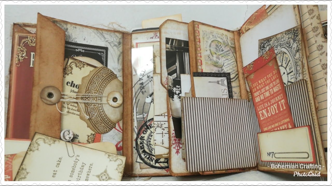 Vintage Red lapbook journal