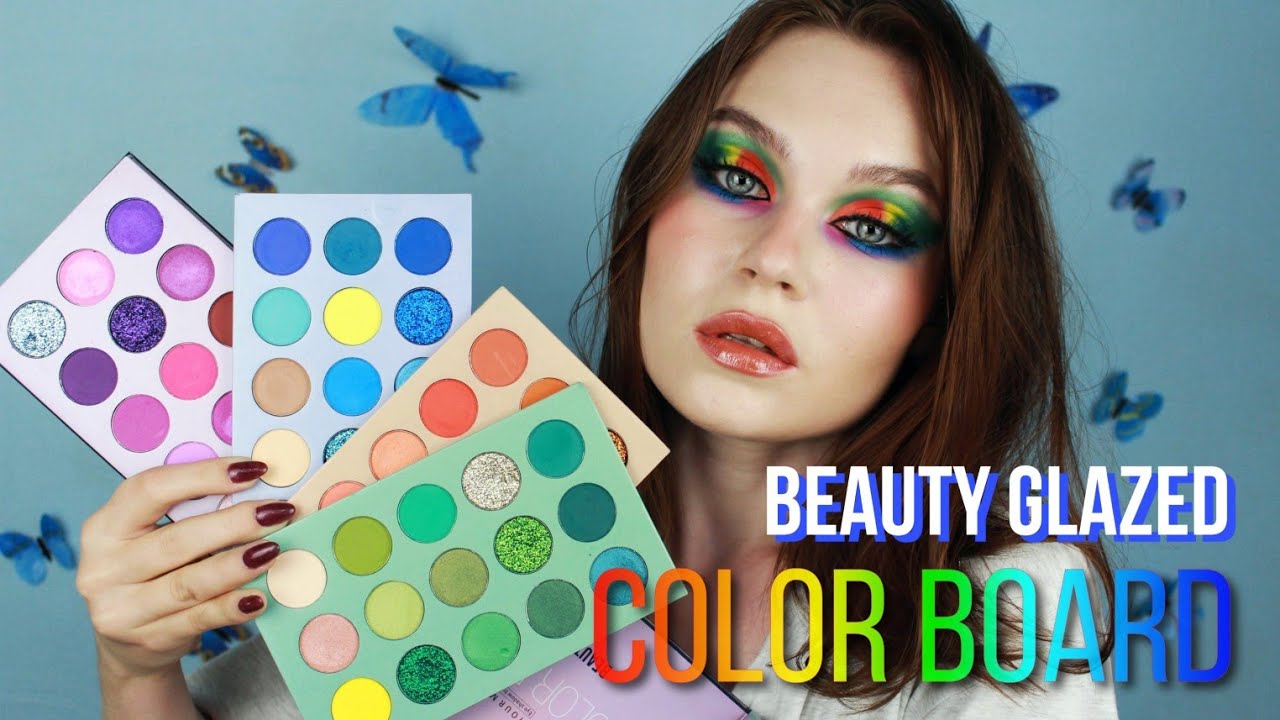 WOW! Палетка COLOR BOARD от Beauty Glazed: обзор, свотчи, макияж // review, swatches, makeup