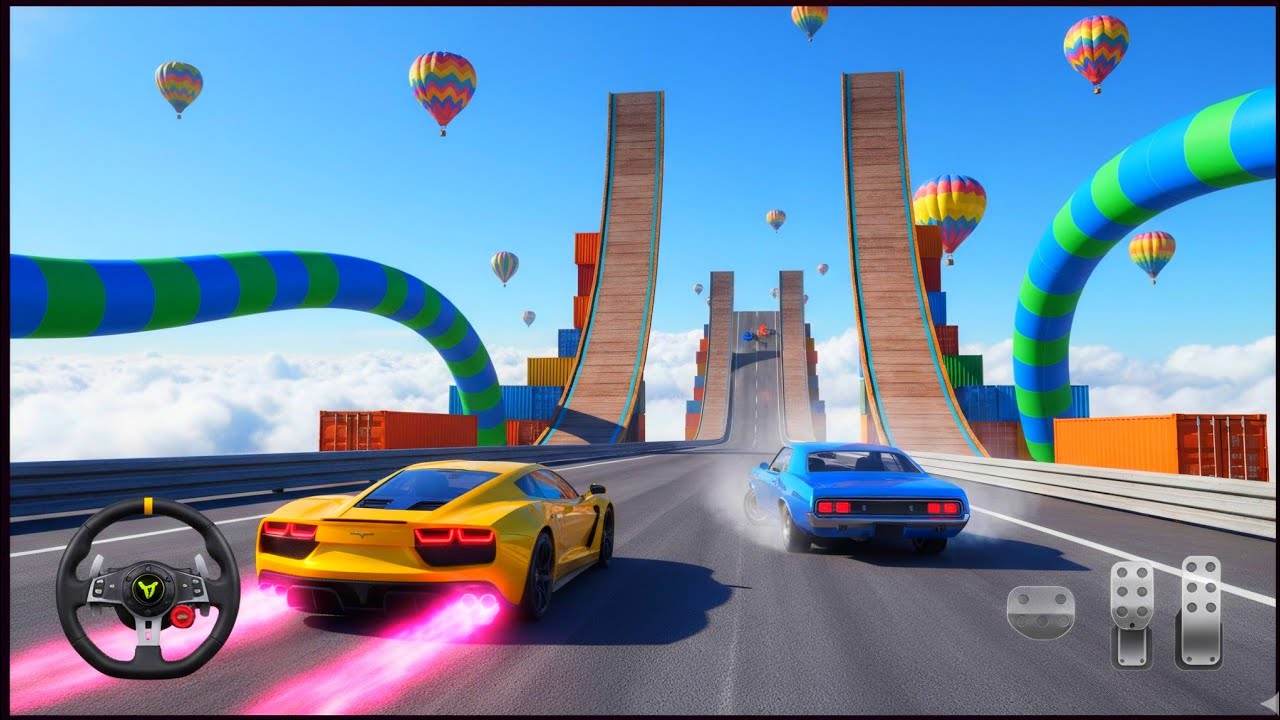 High speed And Long Ramp 😲 10000 ft  | Mega Ramp Stunt Car Games 3D 