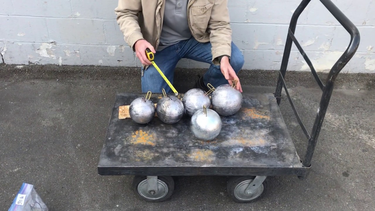 RotoMetals New Salmon Zinc or Lead Cannonball Sinker Downrigger Weights 30-60 Pounds