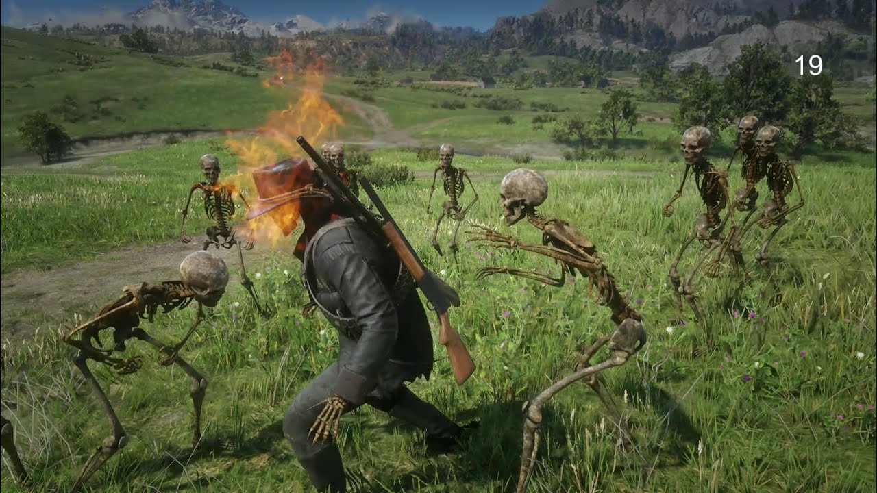 Ghost Rider vs. Skeletons