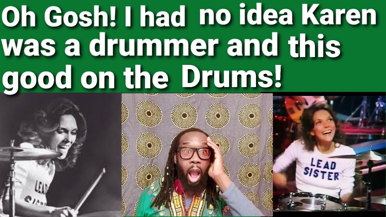 Amazing Karen Carpenter drums/drumming solo reaction