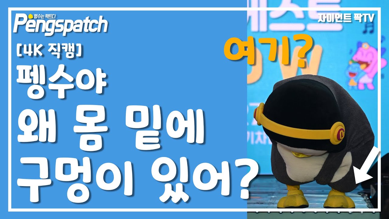 [4K] 펭수야 왜 몸 밑에 구멍이 있어? / 질문받는 펭수 직캠(구멍/사랑/참치)