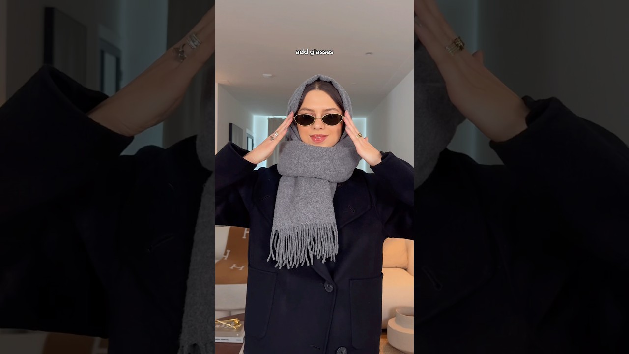 The balaclava scarf tutorial 🖤 | Yes or no? #luxurystyle #outfitideas #howto #scarf
