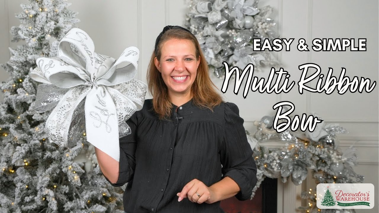 Easy Bow Tutorial With Christmas Tree Ribbon
