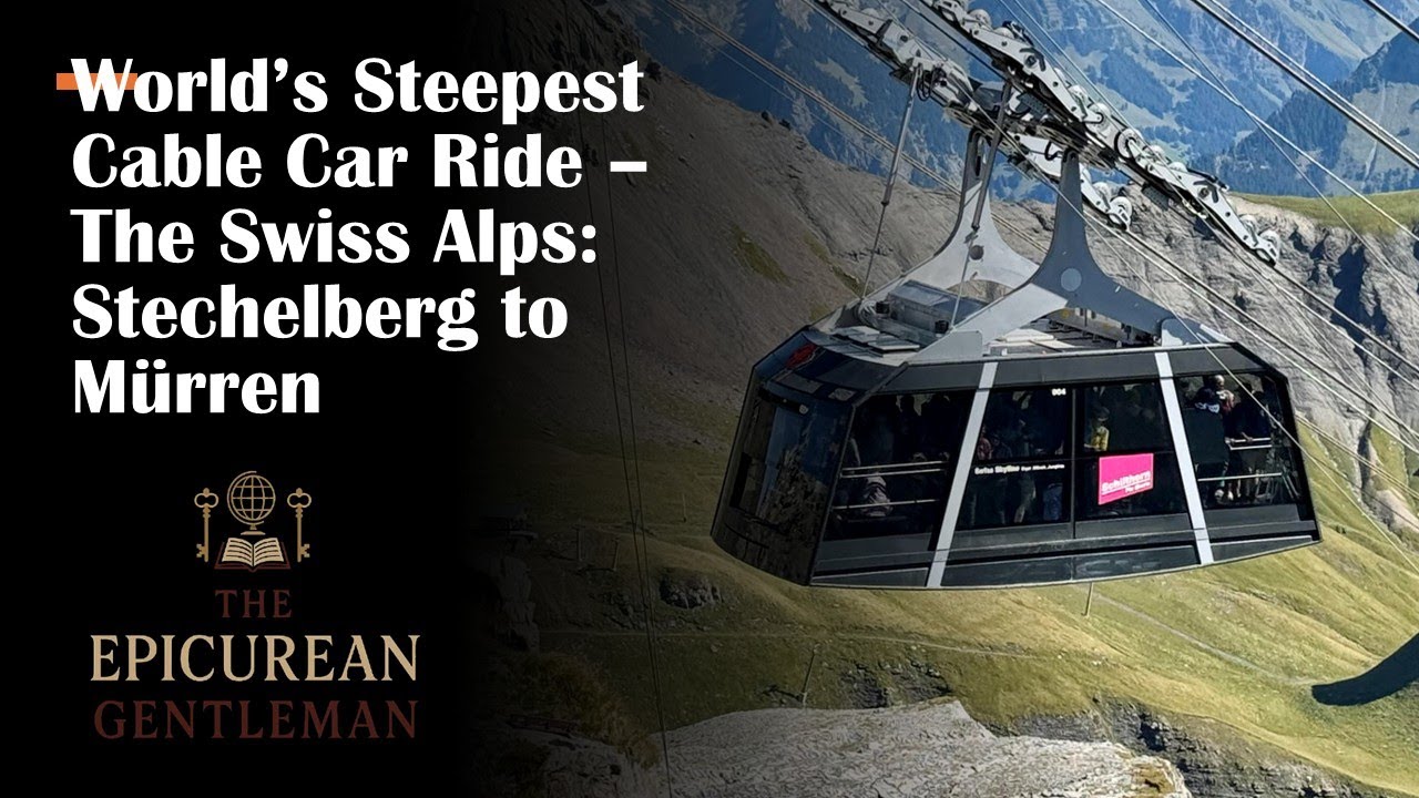 World’s Steepest Cable Car Ride in 4K | Stechelberg → Mürren Swiss Alps