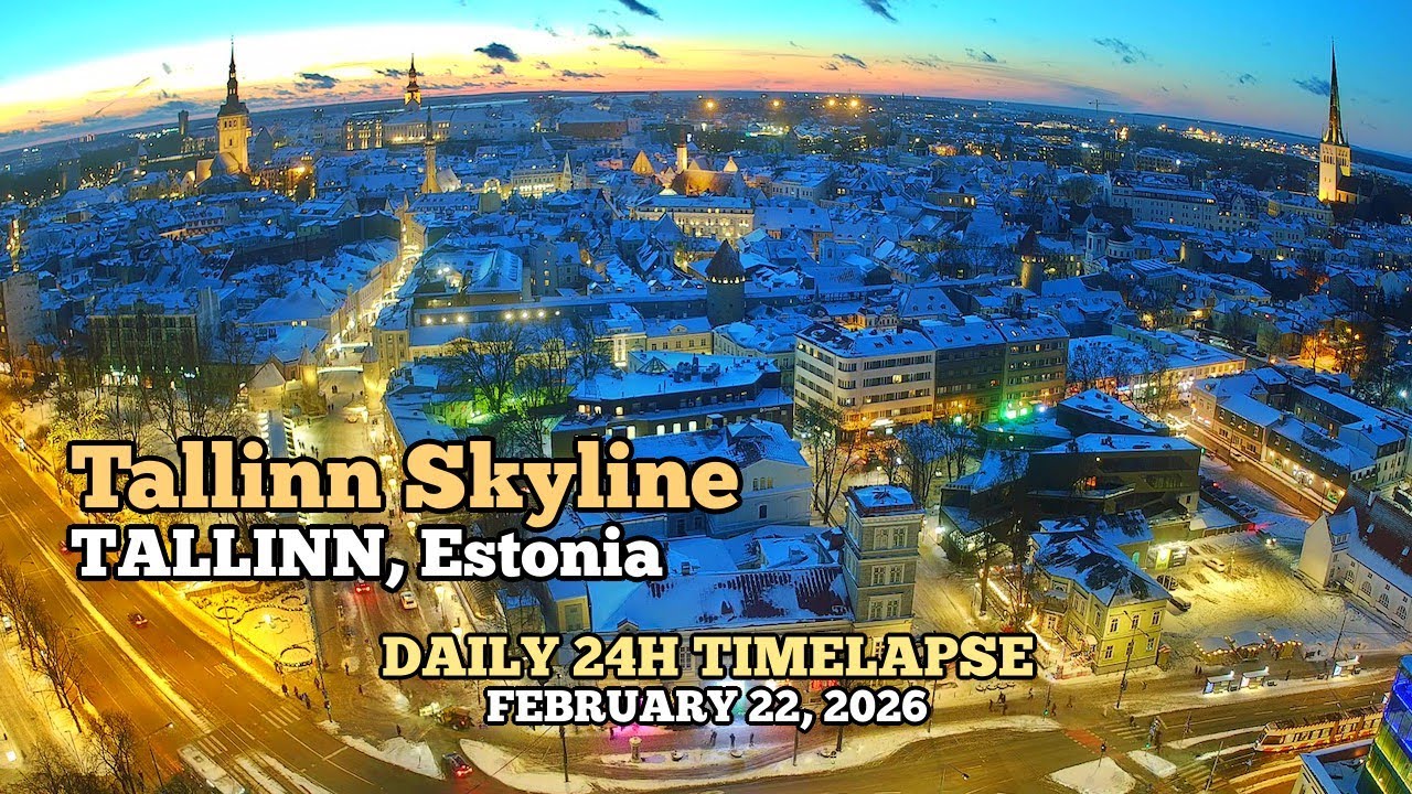 Tallinn Skyline - Daily Timelapse: February 22, 2026 [Tallinn, Estonia]