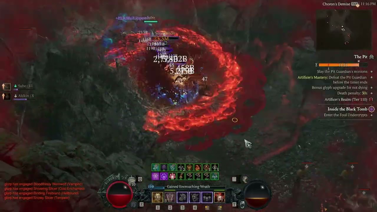 [D4 Season 10 PTR] Rupture Barbarian - Pit Tier 100 "Speed" & 110 Push