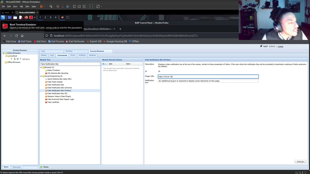 4.4.8 Lab - Using the Browser Exploitation Framework BeEF