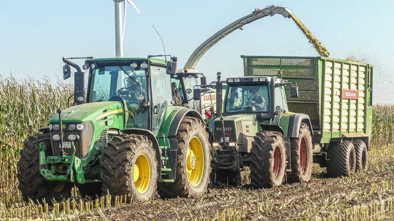 Maisernte EXTREM in Ostfriesland! Fendt Favorit 822, 924 TMS / John Deere 7830 | Claas [Sound]