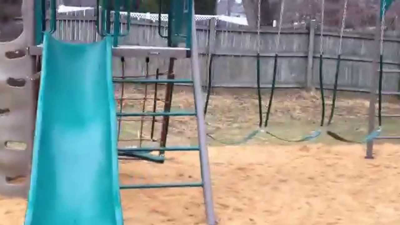 Lifetime Double Slide Deluxe Swingset Paradise Installed