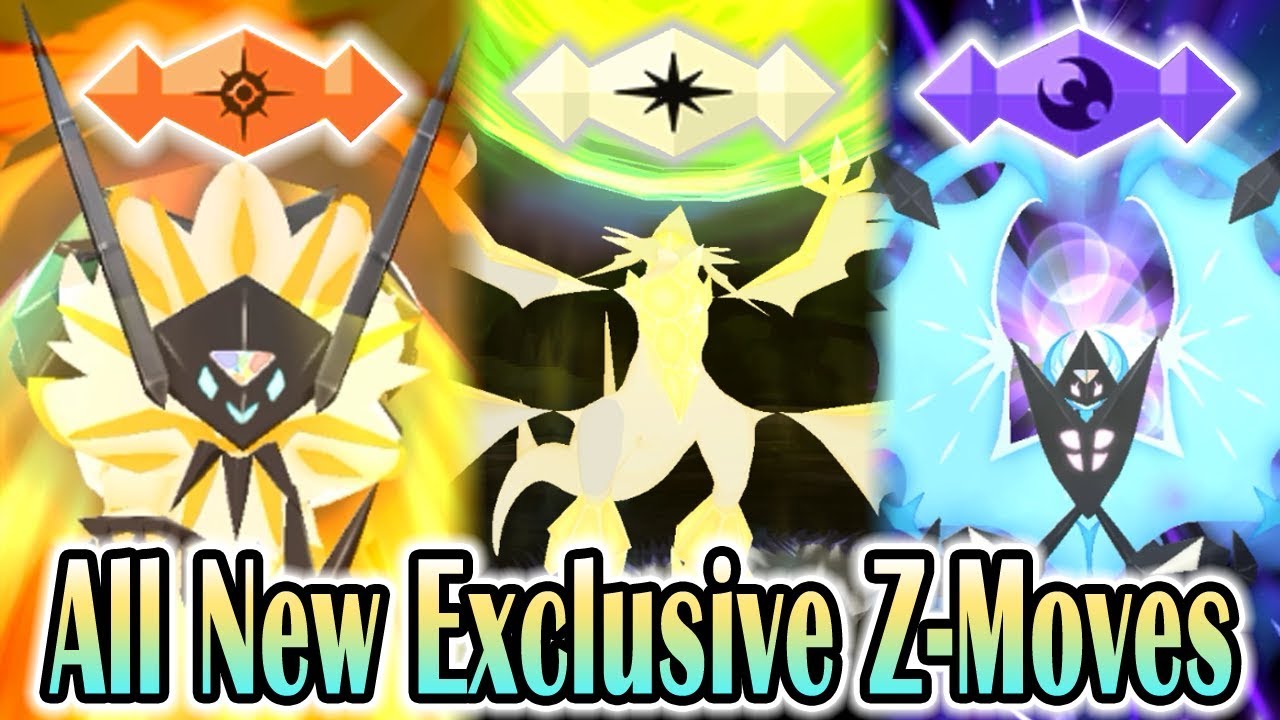 Pokemon Ultra Sun & Ultra Moon - All New Exclusive Z-Moves! (1080p HD)