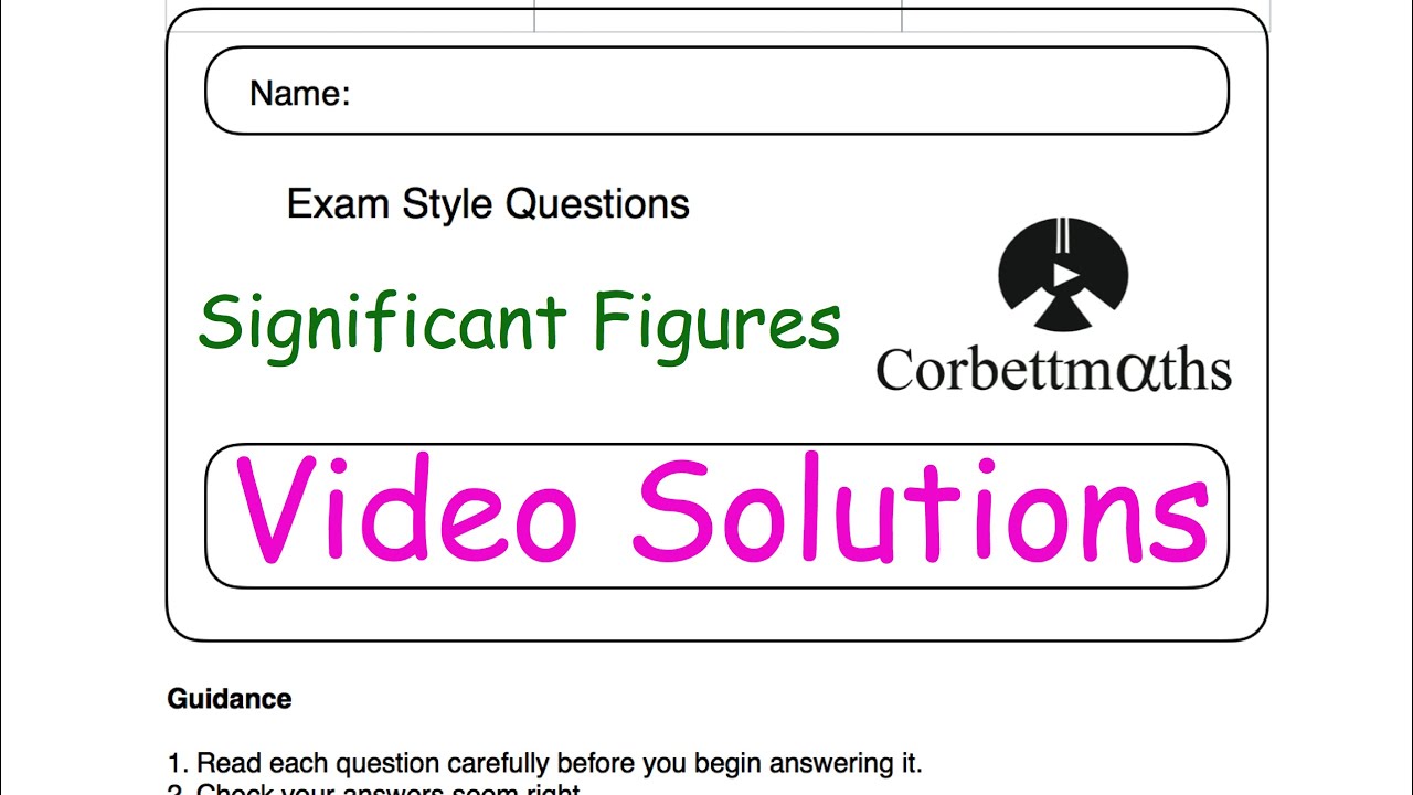 Significant Figures Answers - Corbettmaths