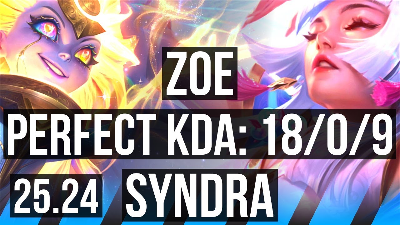 ZOE vs SYNDRA (MID) | Perfect KDA: 18/0/9, 42K damage | EUW Grandmaster | 25.24