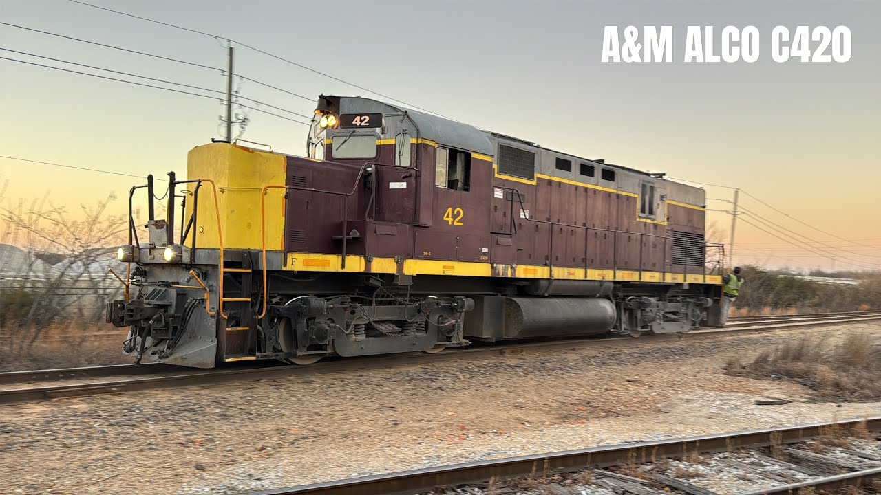 Arkansas & Missouri ALCO C420 42 switching #boxcars #trains #trainspotting #railfanning #railroad