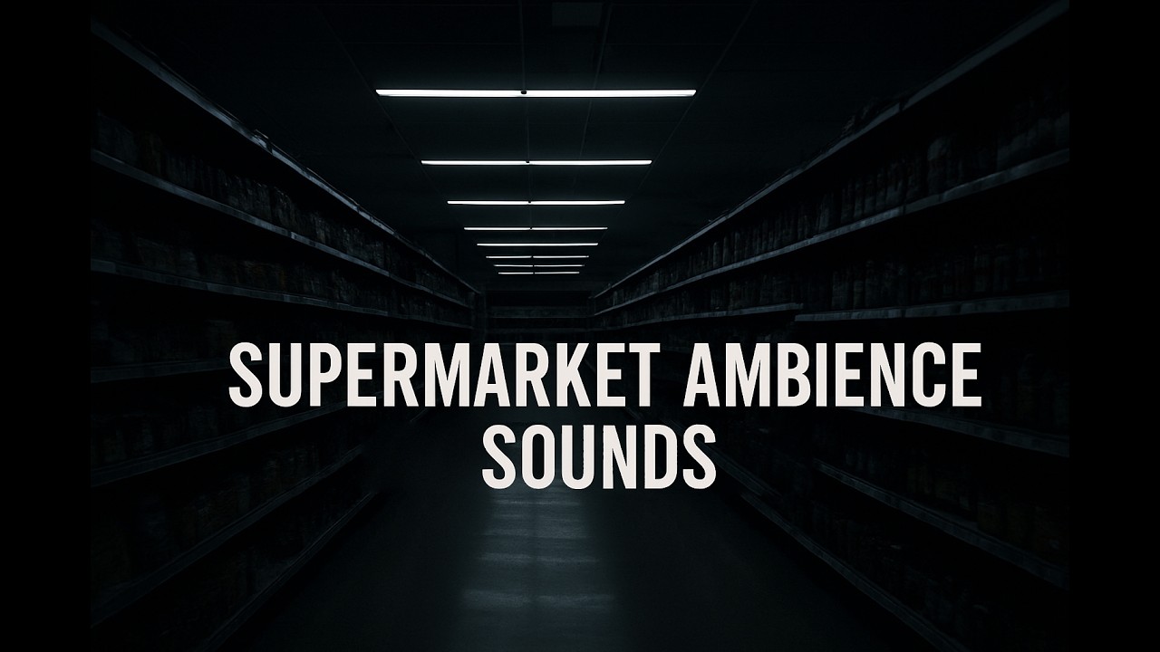 Real Grocery Busy Grocery Store Sounds— Supermarket Ambience for Sleep & Work BLACK SCREEN