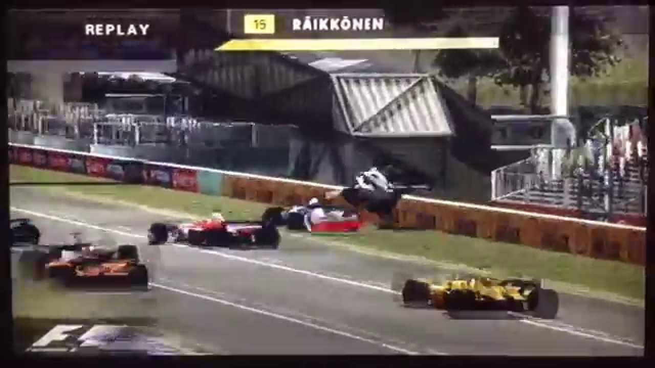 F1 2002 PS2 - Kimi Raikkonen Big Crash