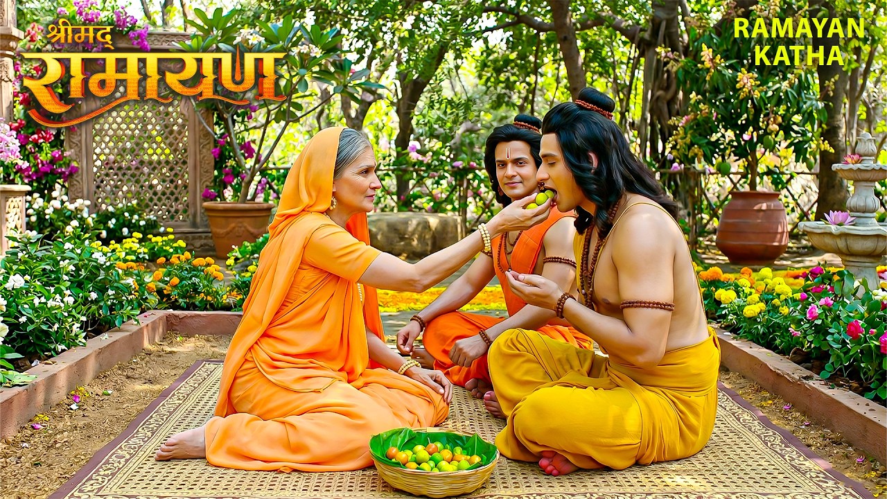 प्रभु श्रीराम जी ने सबुरी के हाथों का बनाया भोजन खाया! 🍽️✨ | Shrimad Ramayan #sitaram #ram