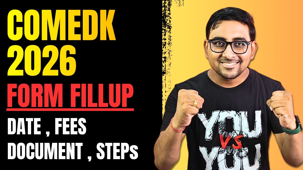 Comedk 2026 Application Form fillup Step By Step | Documents , Fees , Pattern , Exam date | JEE MAIN