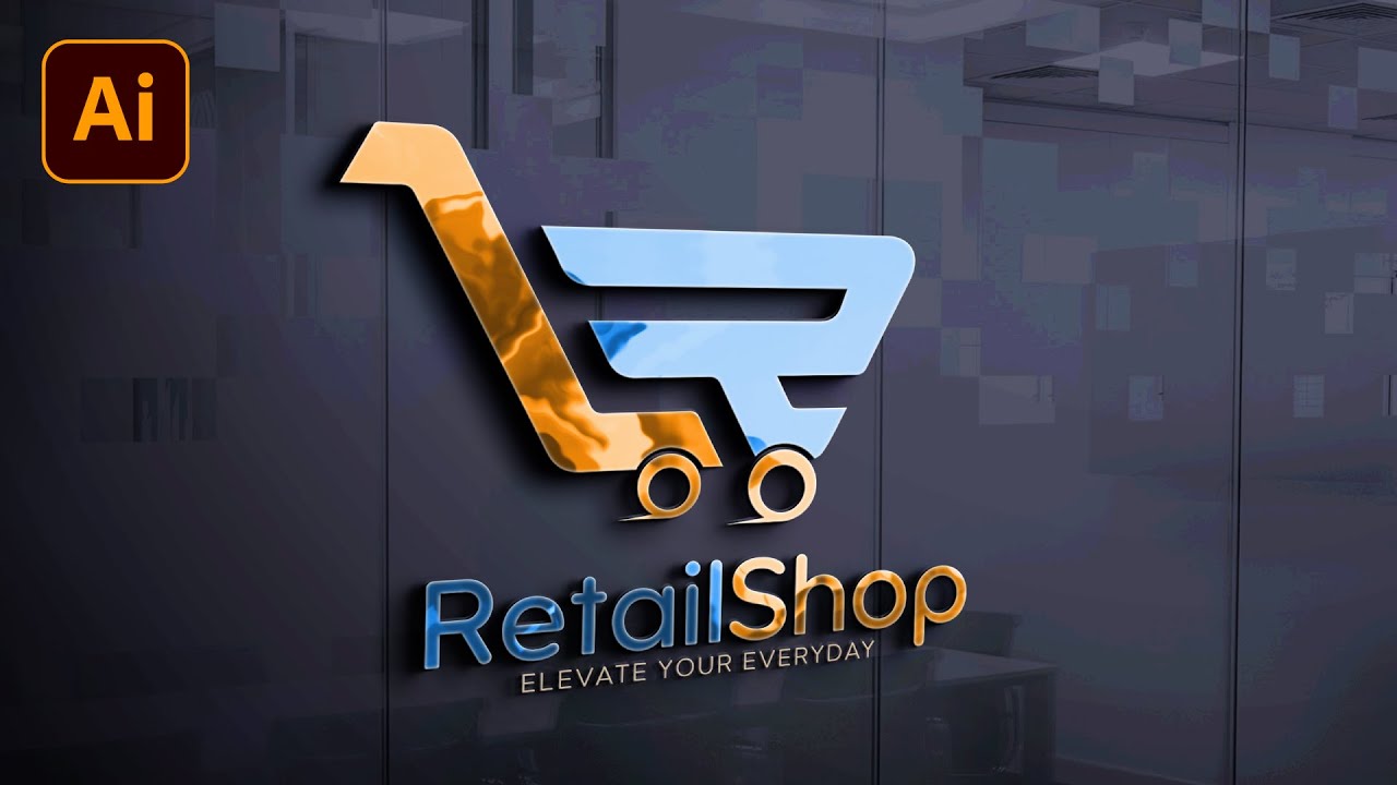 Professional Shopping Logo Design Illustrator | Letter Logo Design Illustrator Tutorial