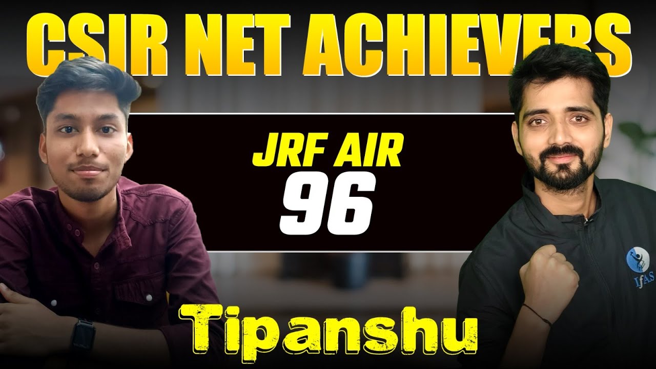 CSIR NET Chemistry Topper Interview 2025 with TIPANSHU JRF AIR 96