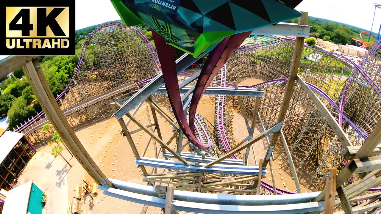 *4K* Iron Gwazi Busch Gardens Tampa 2022 Horizon Locked POV! Front Seat POV!