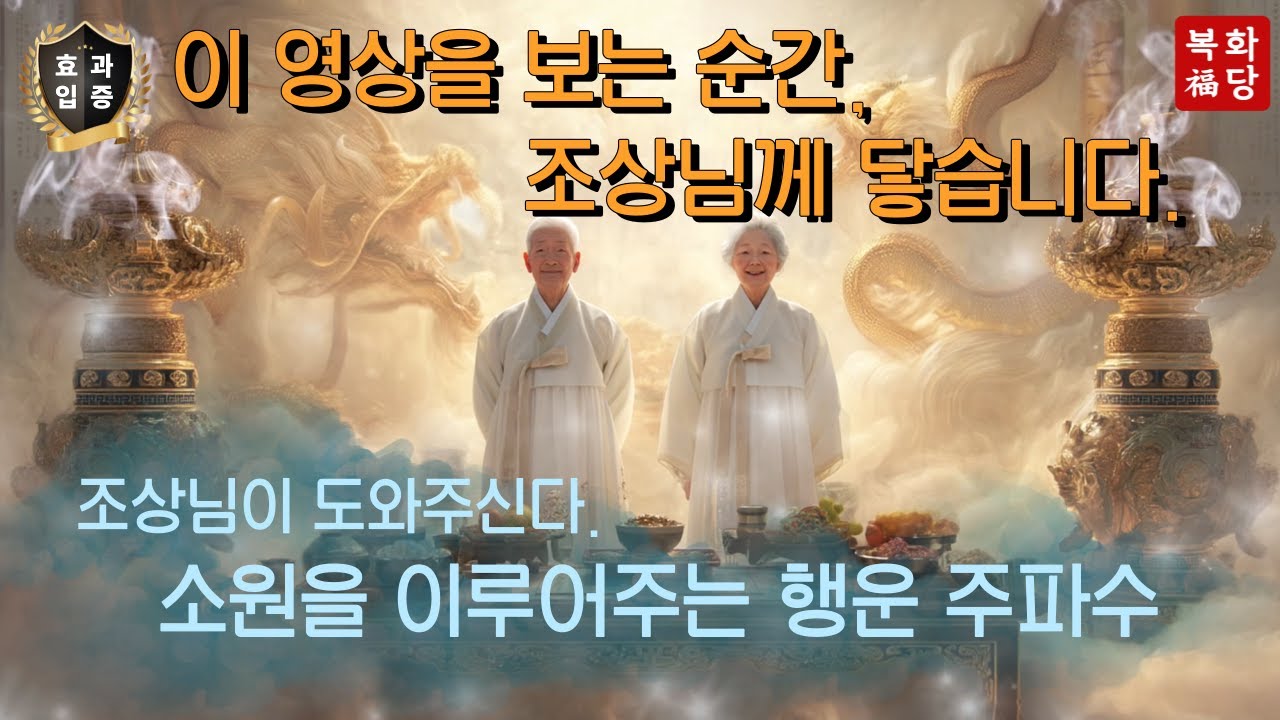 🔔 &ldquo;조상신이 당신을 부르고 있습니다&rdquo; &ndash; 지금, 대운의 문이 열립니다 🔔댓글에 소원을 적어보세요🙏 |  단 한번으로 인생이 바뀝니다. | 금전운 운수대통 행운주파수