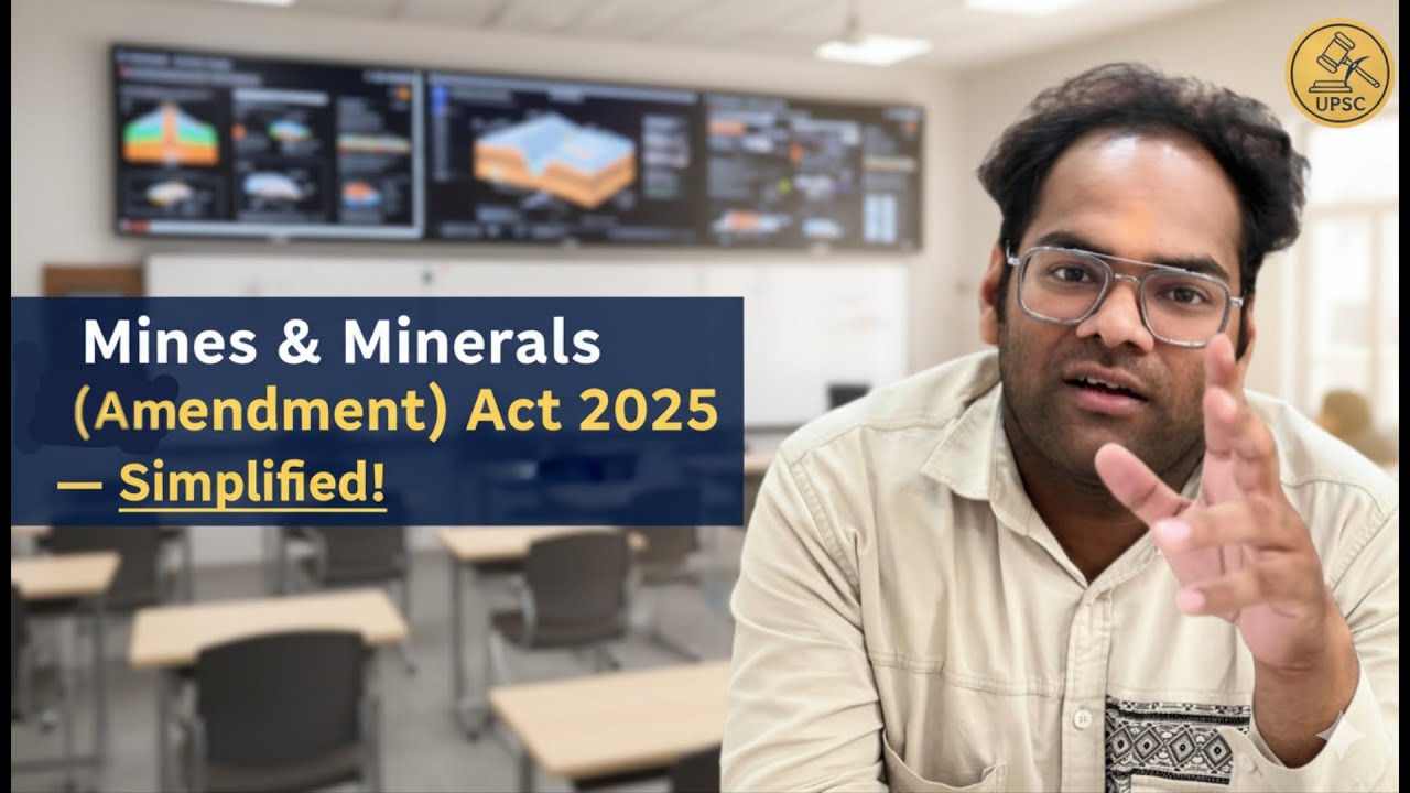 Mines & Minerals Amendment Act 2025 | Current Affairs | Critical Minerals Explained || Crown IAS