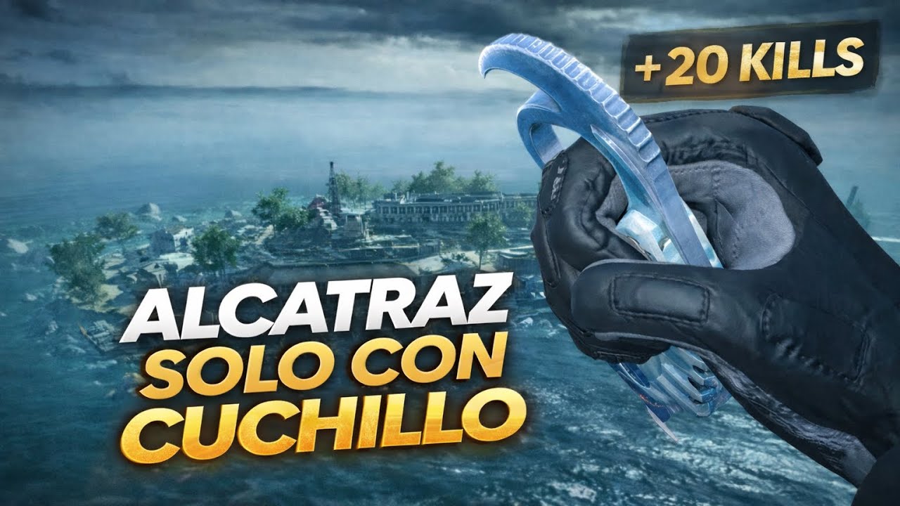 JUGUÉ ALCATRAZ SOLO CON CUCHILLO ||Call of Duty mobile 