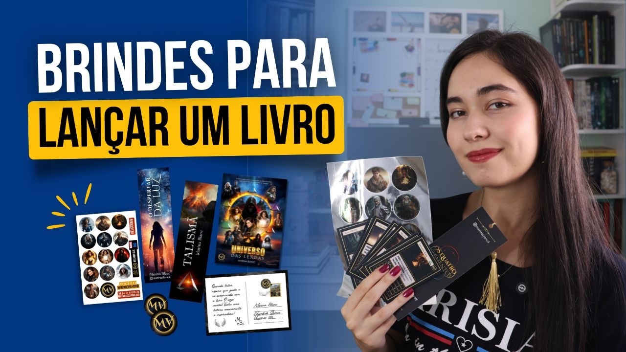 IDEIAS de BRINDES para o seu LIVRO | Marina Blanc