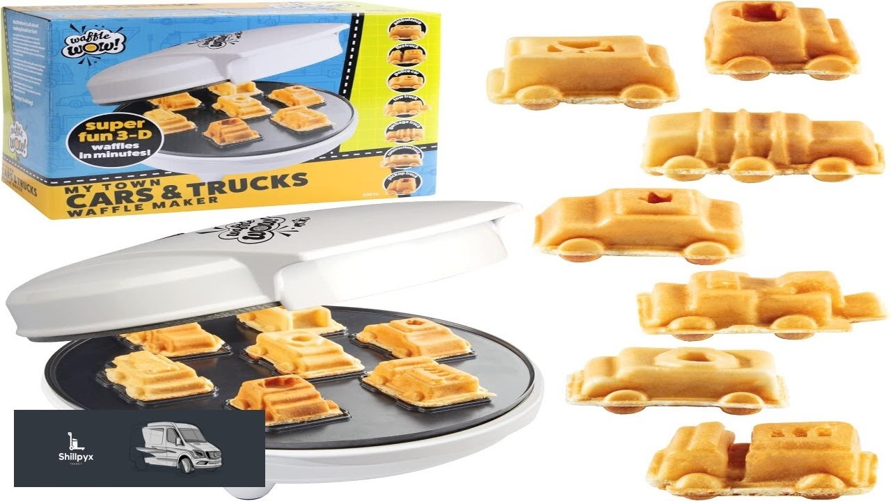 Cars & Trucks Mini Waffle Maker Make 7 Different Vehicles Police