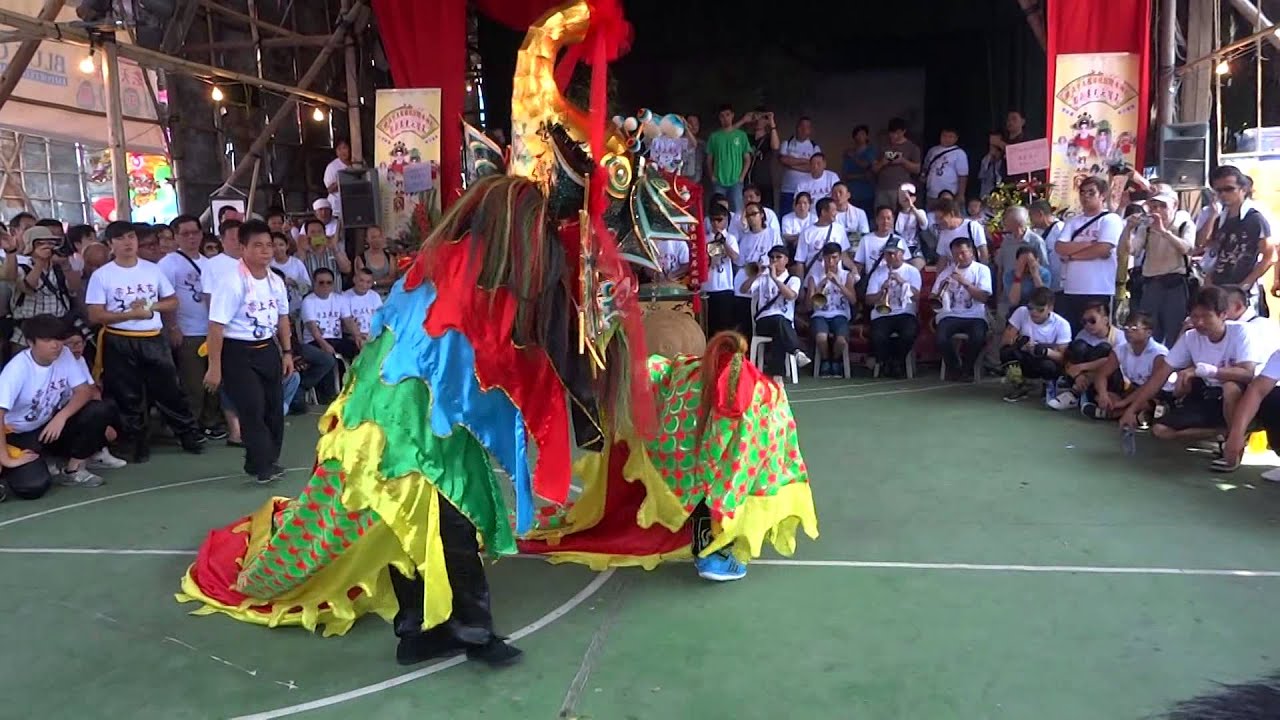 Chinese Unicorn Dance on Cheung Chau Island during Bun Festival
