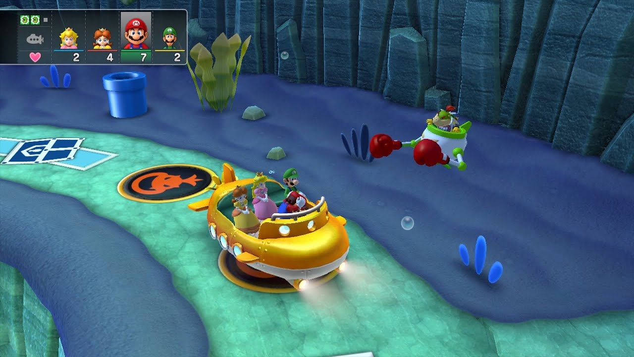 Mario Party 10 Bowser Party #512 Peach, Daisy, Mario, Luigi Whimsical Waters Mushroom Park Master