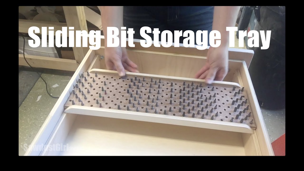 Sliding Drill Bit Storage Tray