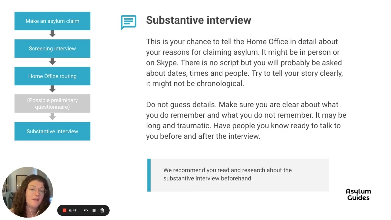 8  Substantive Interview
