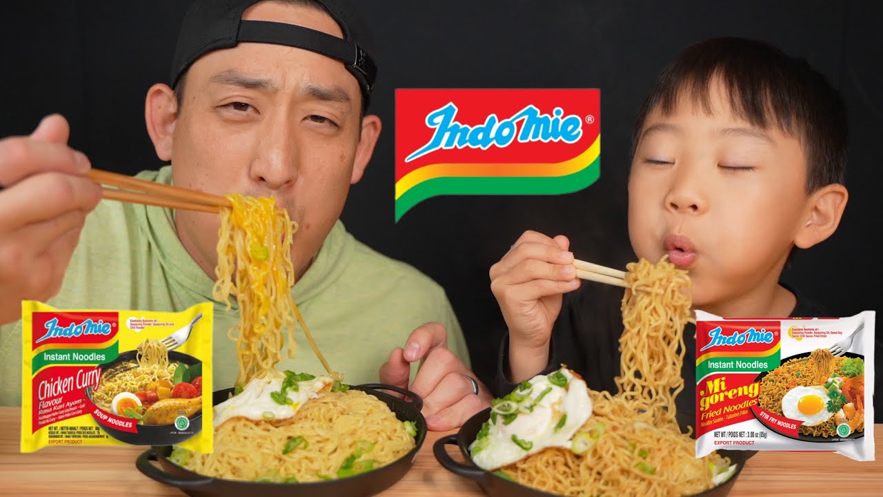 INDOMIE MI GORENG Mukbang – 6 упаковок! Еда шоу