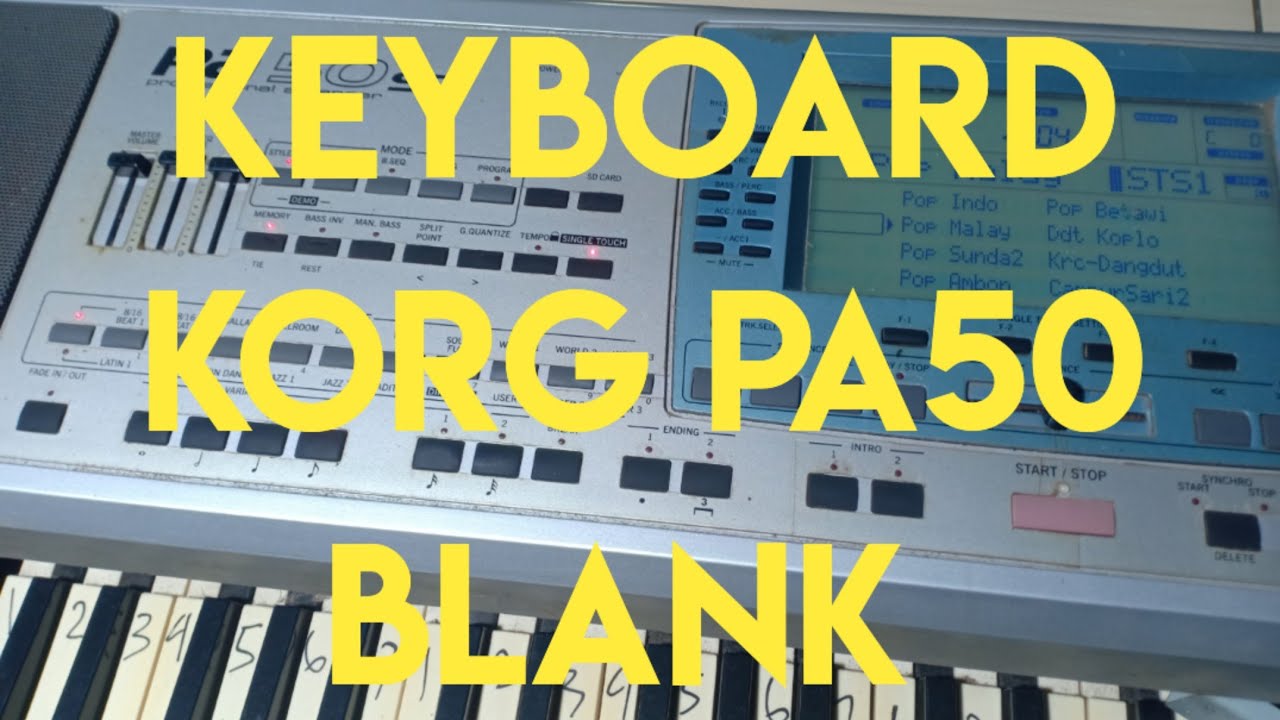 keyboard korg pa50 blank