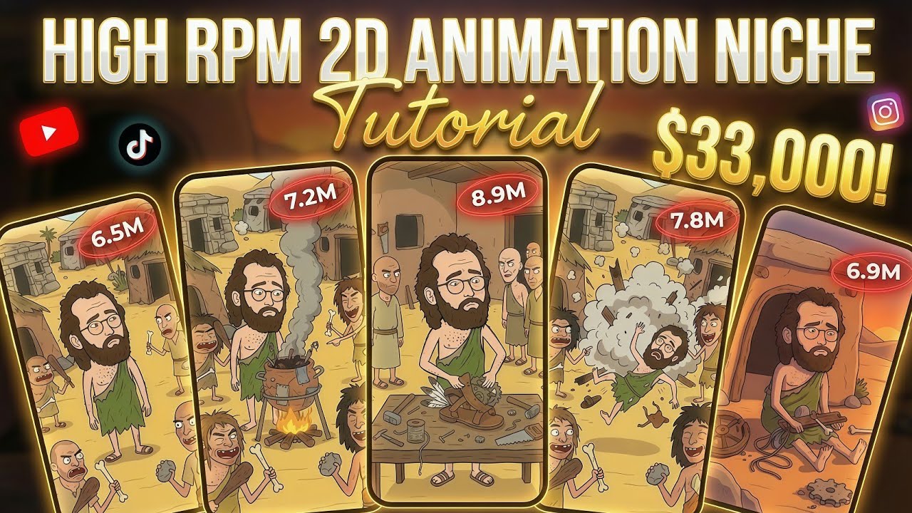 Как этот канал с 2D-анимацией заработал 33 000 долларов с помощью 2 видео | Урок по созданию муль...