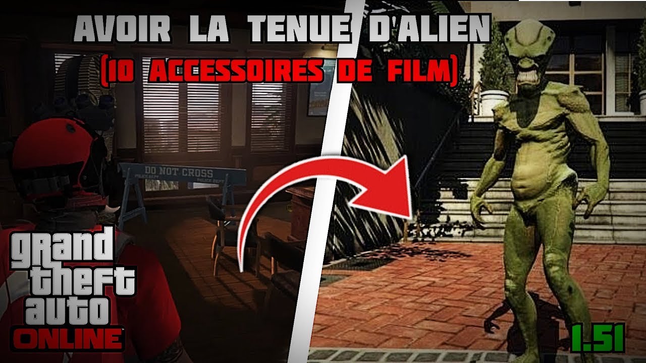 AVOIR LA TENUE D'ALIEN SECRÈTE (10 ACCESSOIRES DE FILM) GTA 5 ONLINE 1.51