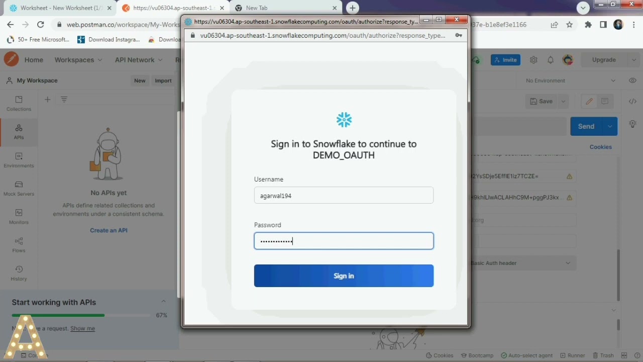 Snowflake ❄️ API using Oauth