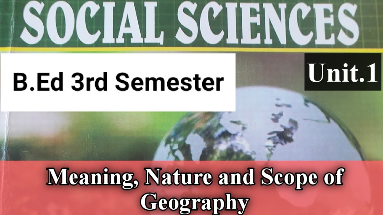 Meaning, Nature and Scope of Geography @santanukar3363
