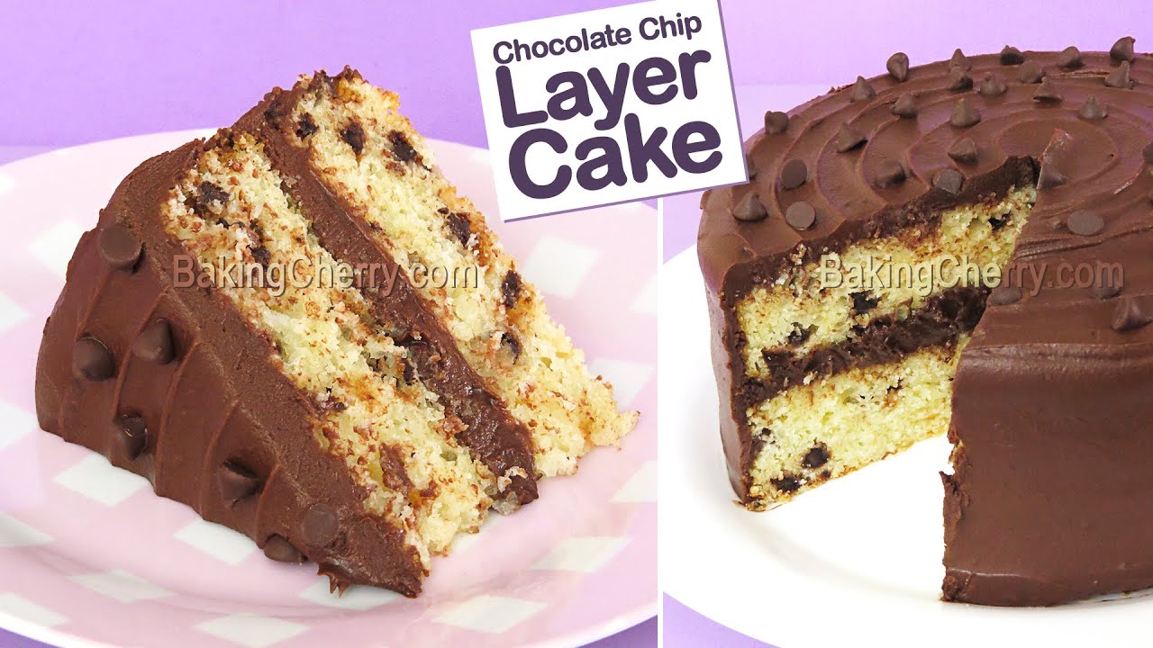 The Most Amazing VANILLA CHOCOLATE CHIP Layer Cake | Light, Fluffy, and Easy to Make
