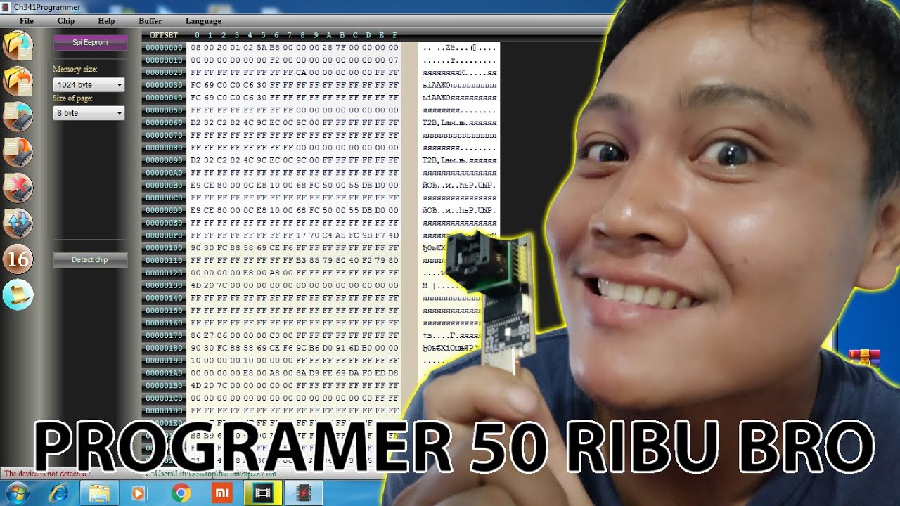 CH341A MINI PROGRAMER MURAH BISA FLASH IC EEPROM PRINTER CANON MG2570 EPSON, BISA UNTUK TV DLL