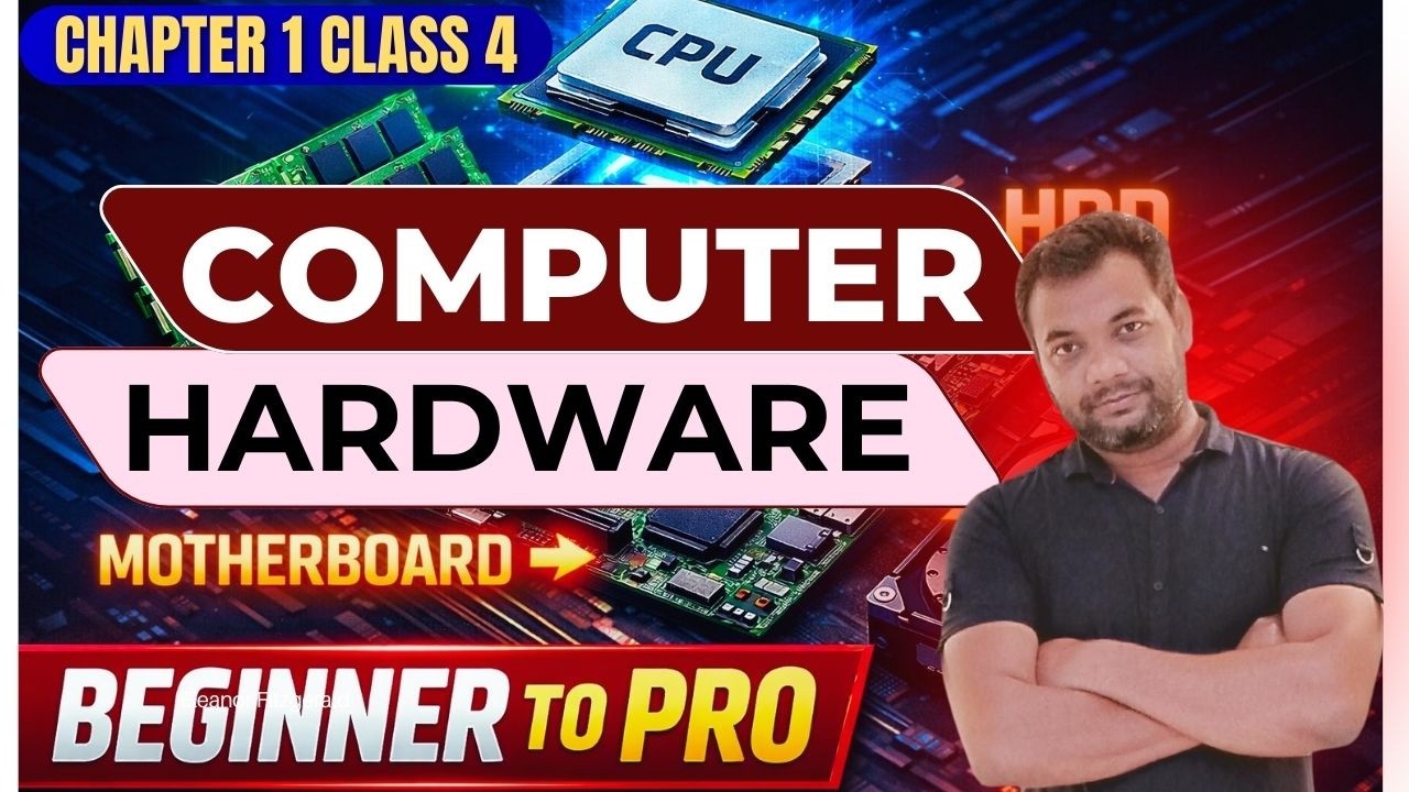 Computer Hardware Chapter 1 Class 4 | CPU, RAM, Motherboard Explained | Beginner to Pro (Hindi)