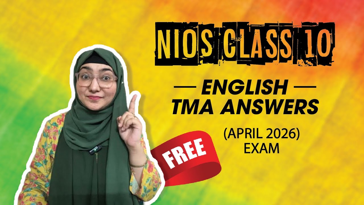 NIOS Class 10 English (202) SOLVED TMA 2025–26 | Free NIOS TMA Solution 2026 #nios #niostma2026