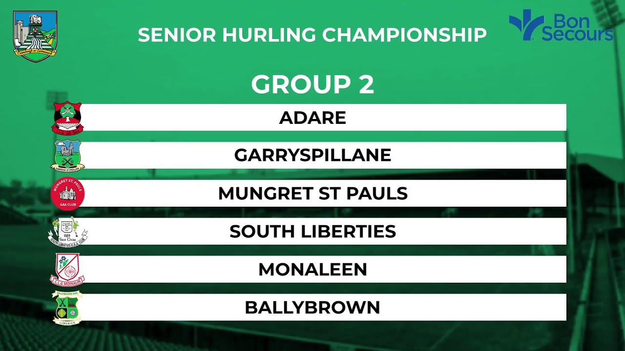 The Limerick GAA Club Championship Draw 2023
