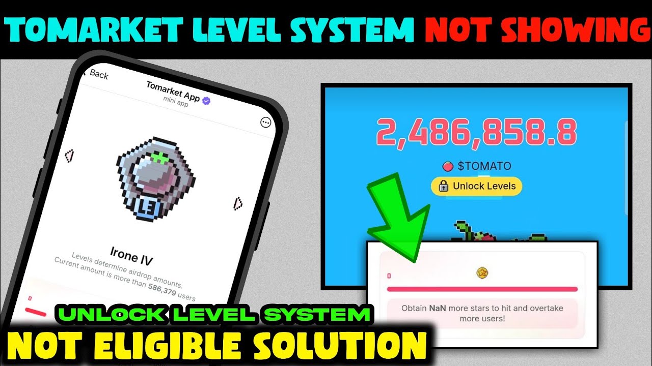 level system not showing in tomarket | Tomarket Airdrop Unlock levels | Tomarket snapshot problem